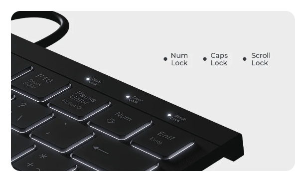 KeySonic KSK-5011ELC - Tastatur - Super-Mini - TL: Deutsch, QWERTZ, Ansicht 4