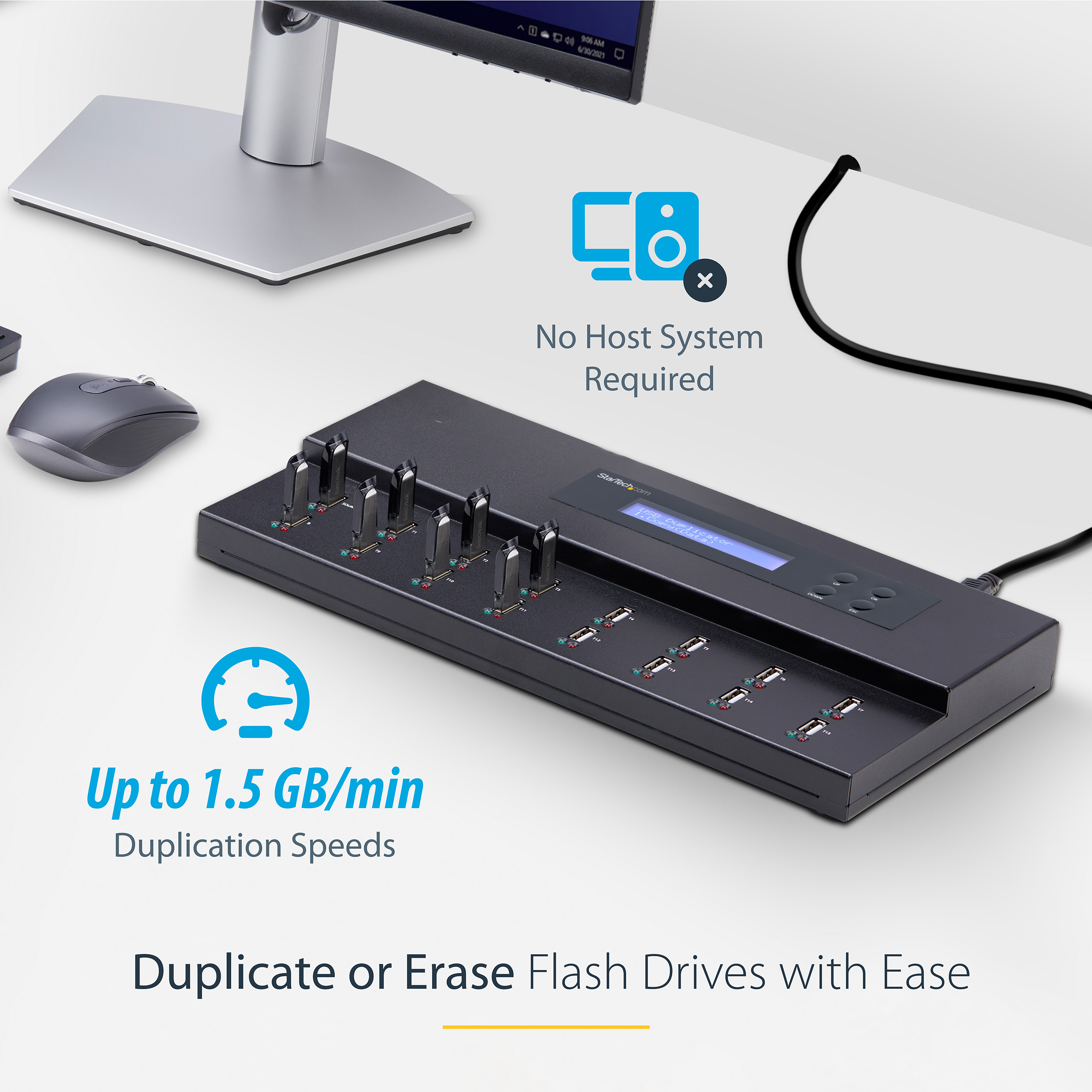 StarTech.com 1:15 Standalone USB Duplizierer und Löscher, Ansicht 2
