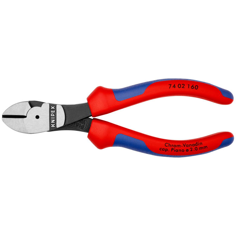 KNIPEX 74 02 160 - Diagonale Zange - 2 mm - Stahl - Kunststoff - Blau - Rot - 57 mm, Ansicht 3
