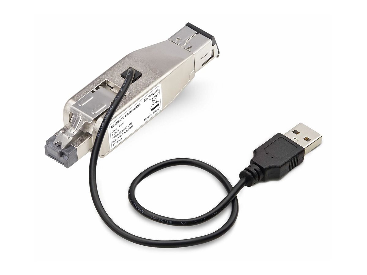 StarTech.com Gigabit Fiber to RJ45 Ethernet Media Converter Micro Mini