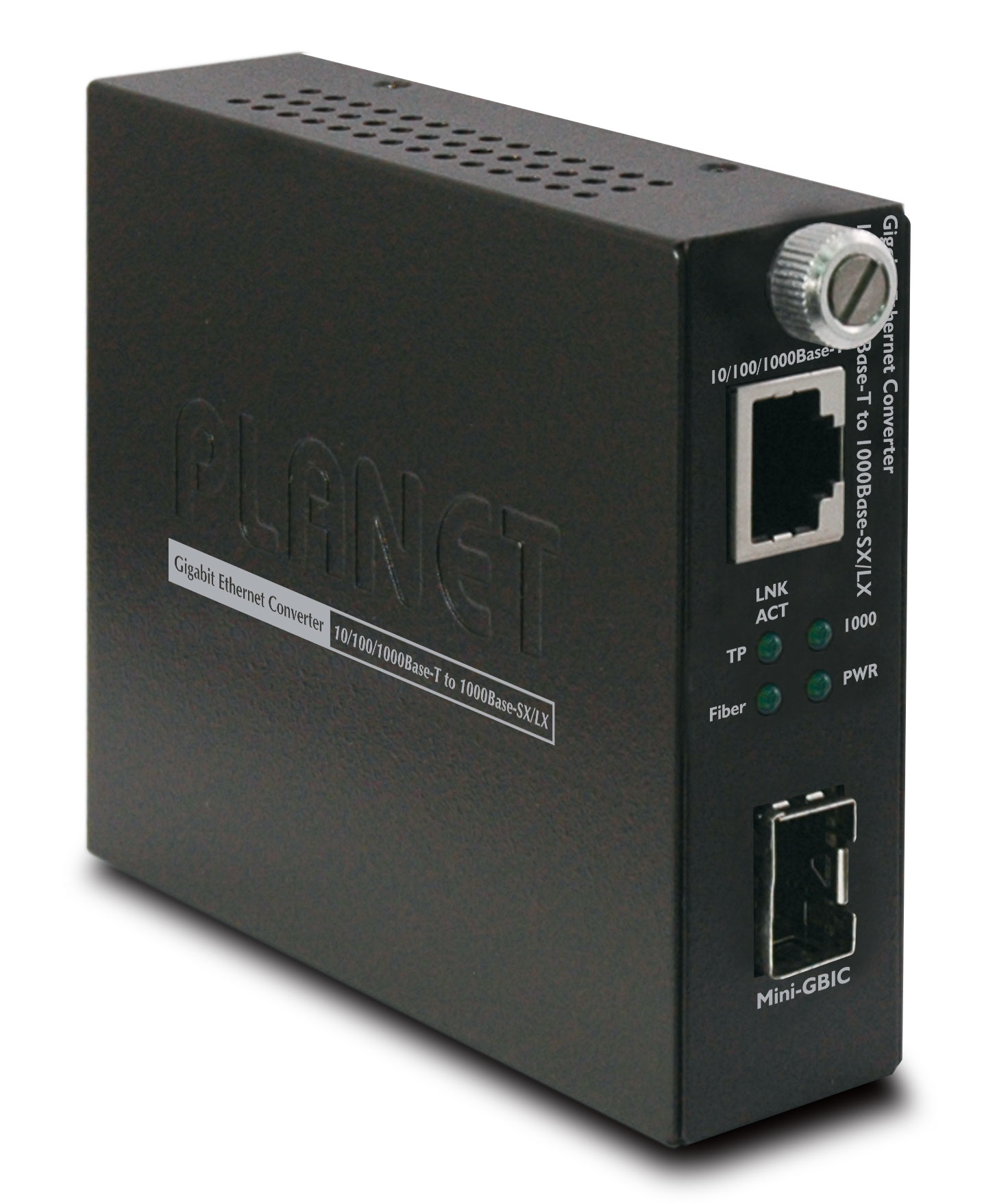 Planet GST-805A - Medienkonverter - 1GbE - 10Base-T, 100Base-TX, 1000Base-T - RJ-45 / SFP (mini-GBIC), Ansicht 2