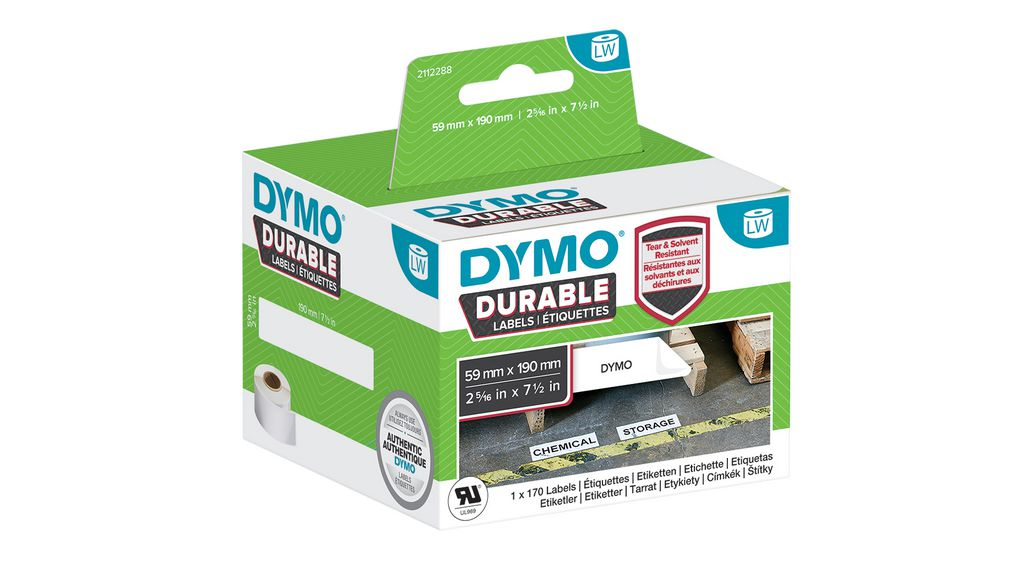 Vorschau: Dymo LW-Kunststoff-Etiketten 1 Rolle a 170 Etiketten
