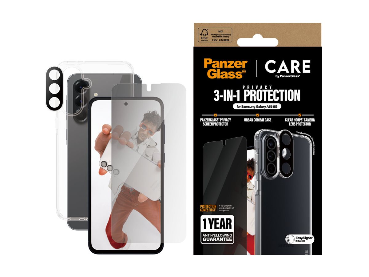 PanzerGlass CARE by PanzerGlass Urban Combat - 3-in-1 Sichtschutzpaket - hintere Abdeckung für Samsung Galaxy A56, Ansicht 3
