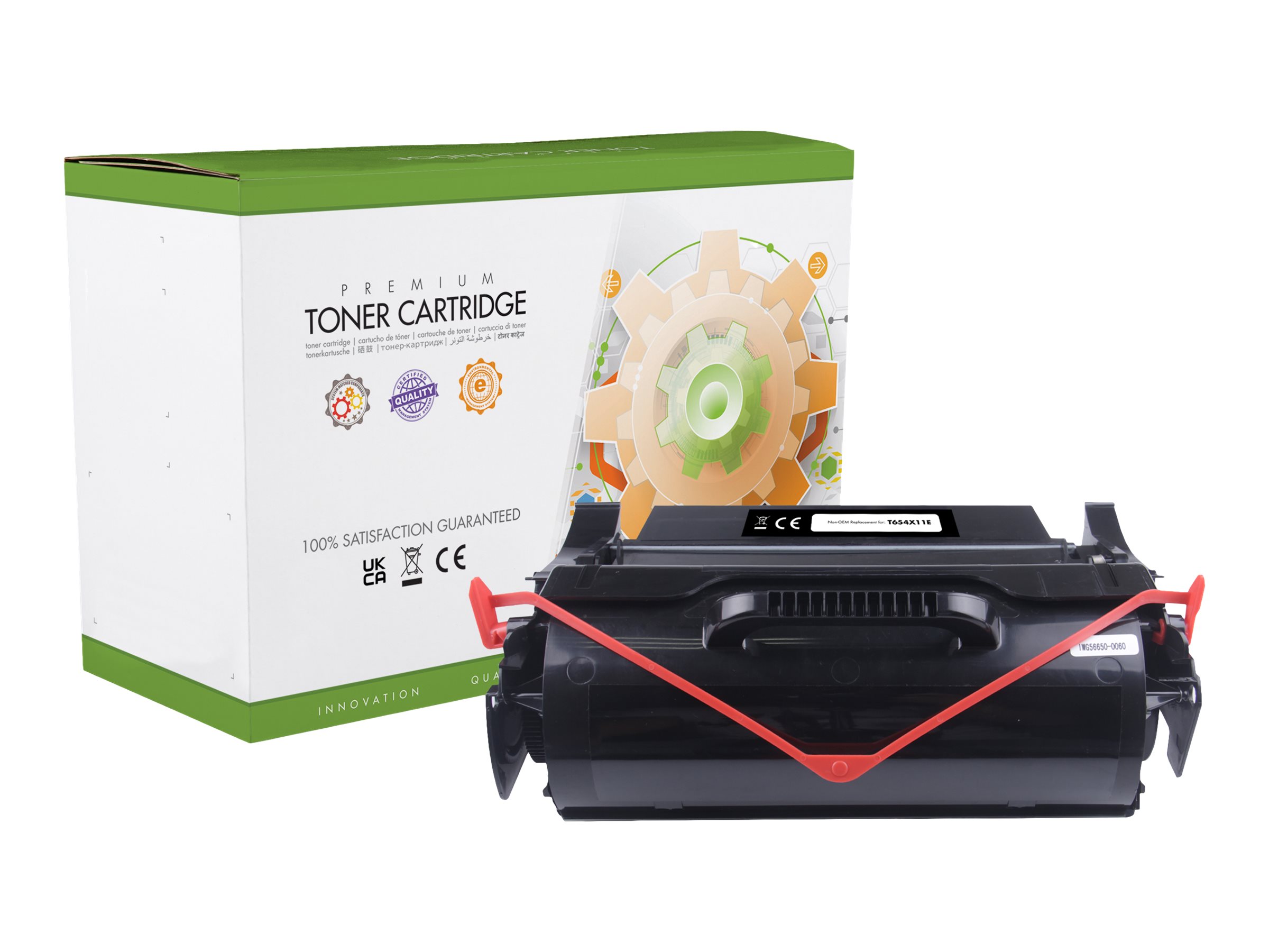 Static Control Schwarz - kompatibel - Box - wiederaufbereitet - Tonerpatrone (Alternative zu: Lexmark T654X11E)