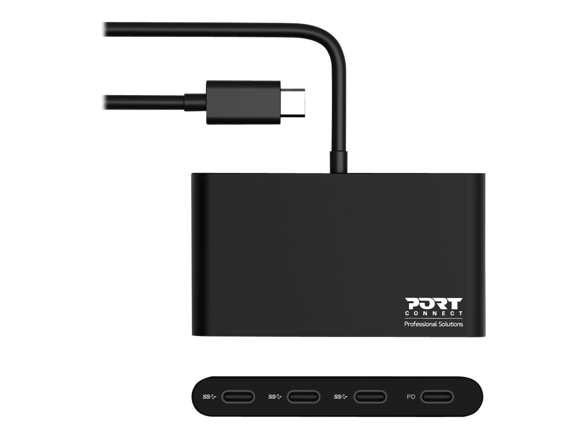 PORT Designs PORT Connect - Hub - 3 x USB-C + 1 x USB-C (Spannungsversorgung), Ansicht 2