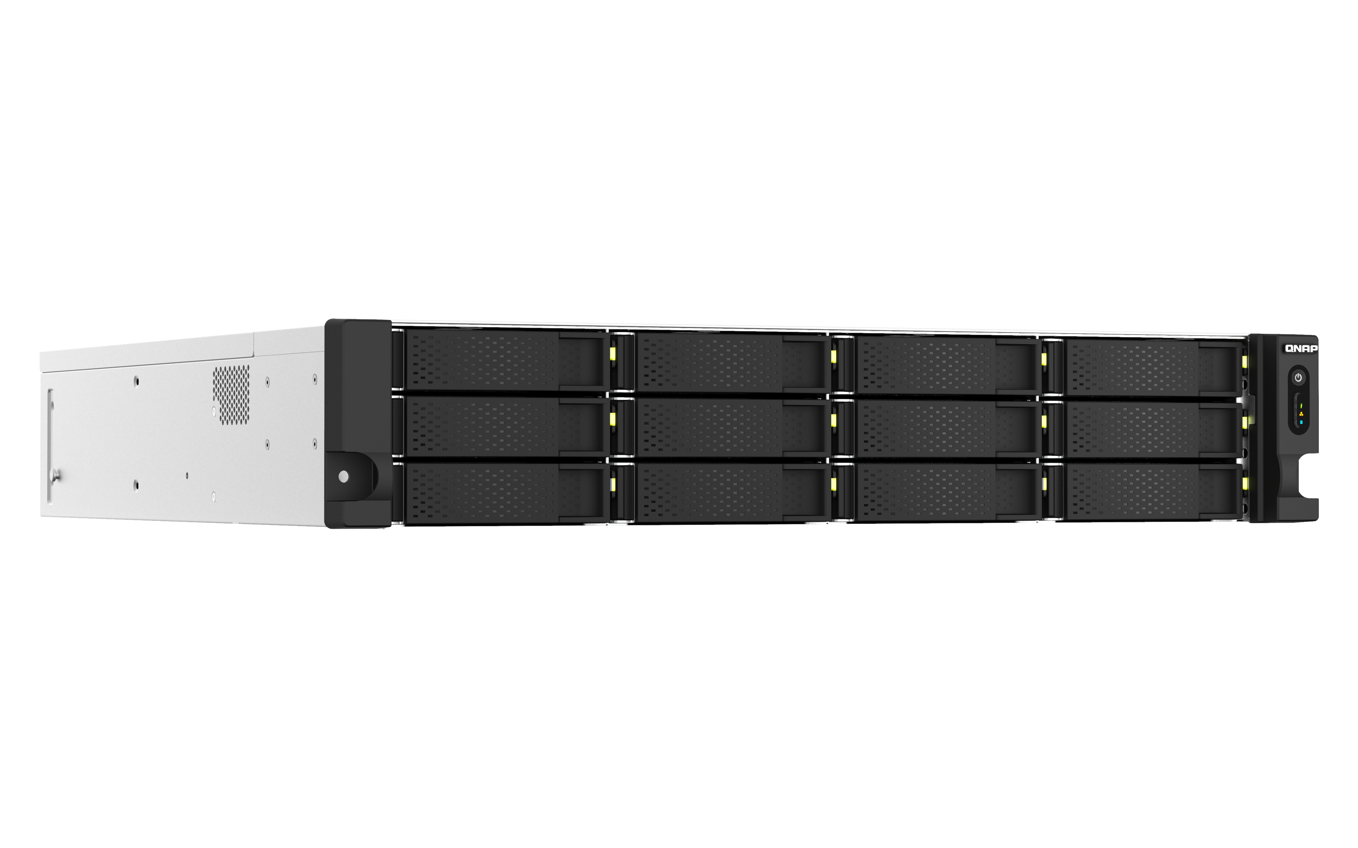 QNAP TS-H1887XU-RP - NAS - Rack (2U) - Intel Xeon E - E-2336 - Schwarz - Weiß, Ansicht 2