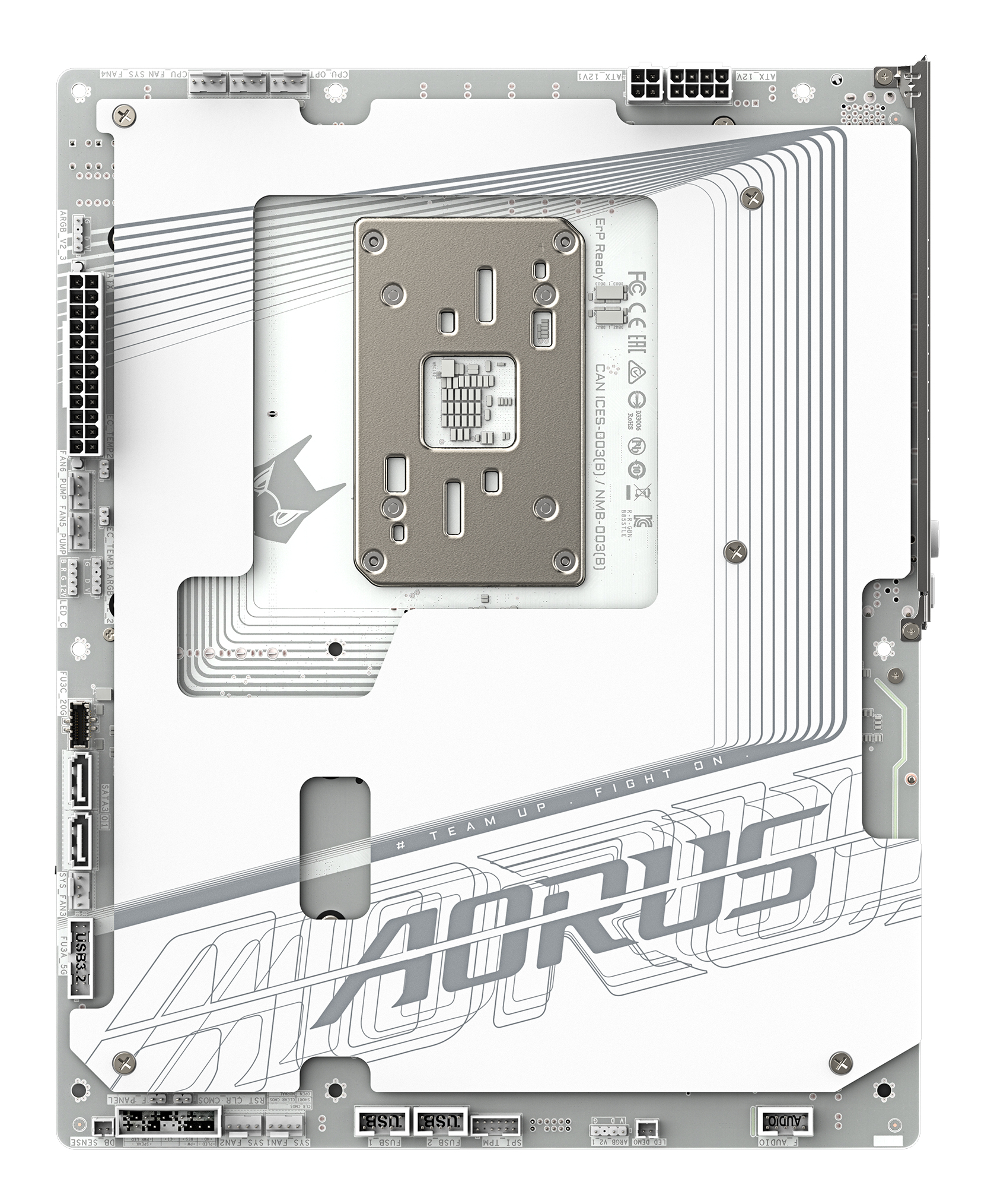 Gigabyte AORUS B850 STEALTH ICE - Motherboard - ATX - LGA1851-Sockel - AMD B850 Chipsatz - USB 3.2 Gen 1…, Ansicht 3