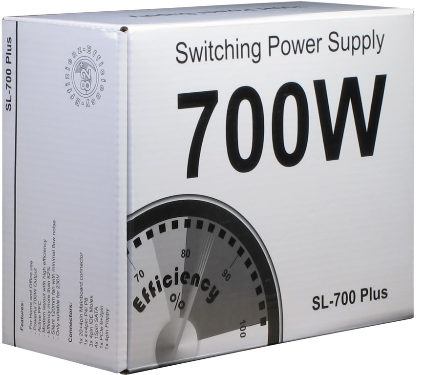 Inter-Tech SL-700 Plus - Netzteil (intern) - ATX12V 2.4, Ansicht 2