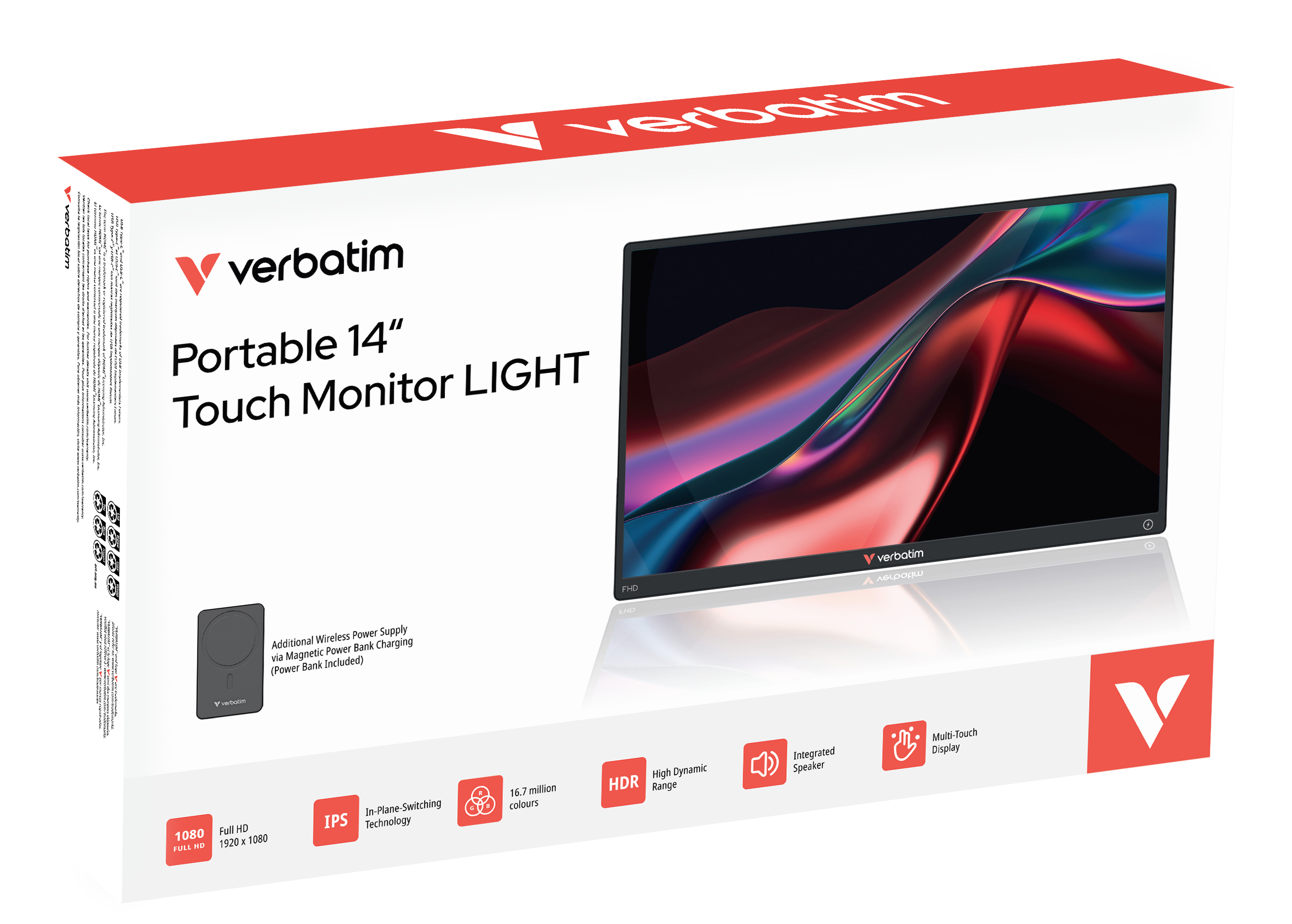 Verbatim Touch Monitor 14 Wireless - Flachbildschirm (TFT/LCD) - 35,6 cm, Ansicht 3