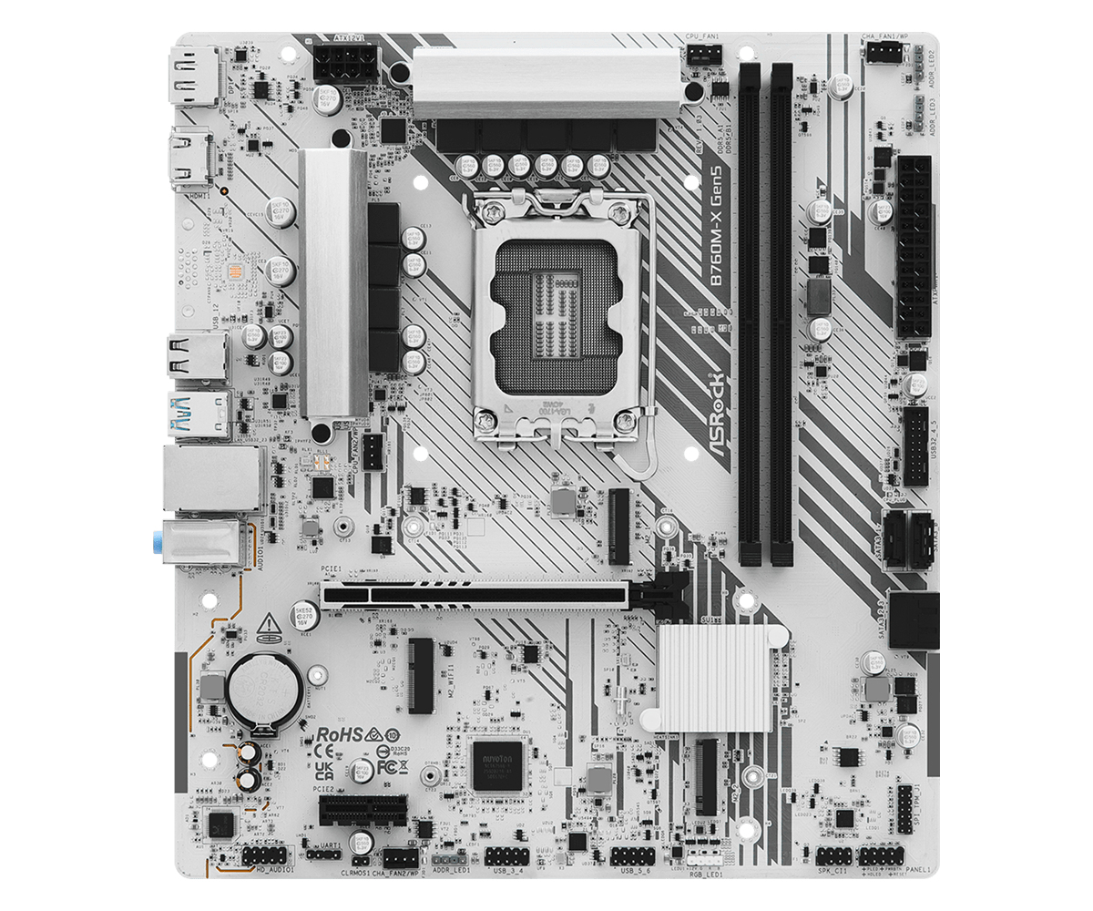 ASRock B760M-X GEN5 Intel S1700 retail, Ansicht 2