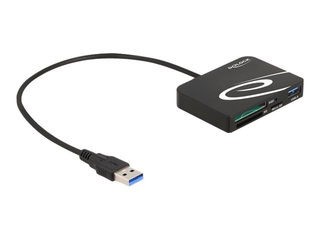 DeLock Card Reader für XQD/SD/Micro SD + USB Typ-A Port