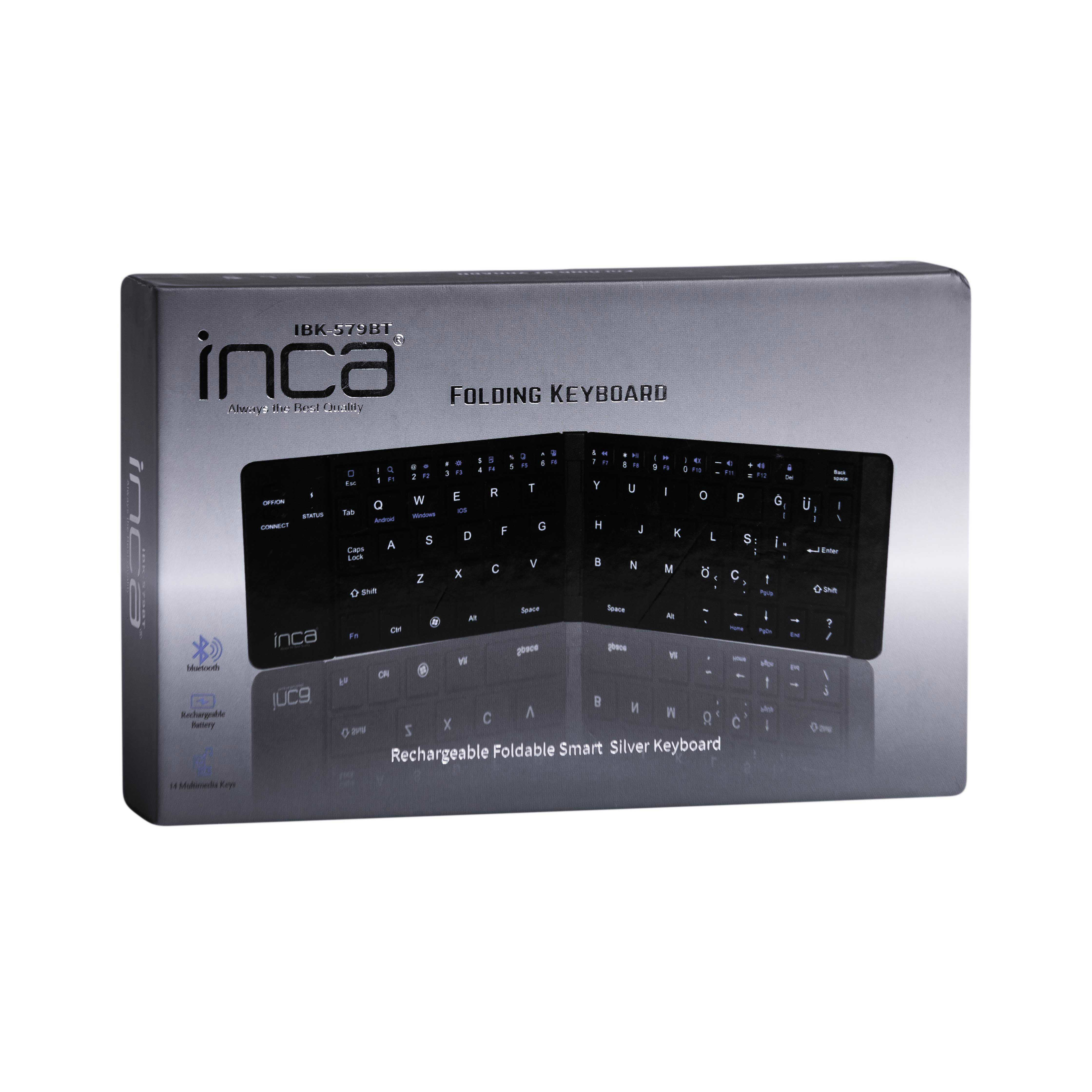 Cian Technology GmbH Inca IBK-579BT - Kabellos - Bluetooth - Metallisch - Silber - TL: Deutsch, QWERTZ, Ansicht 2