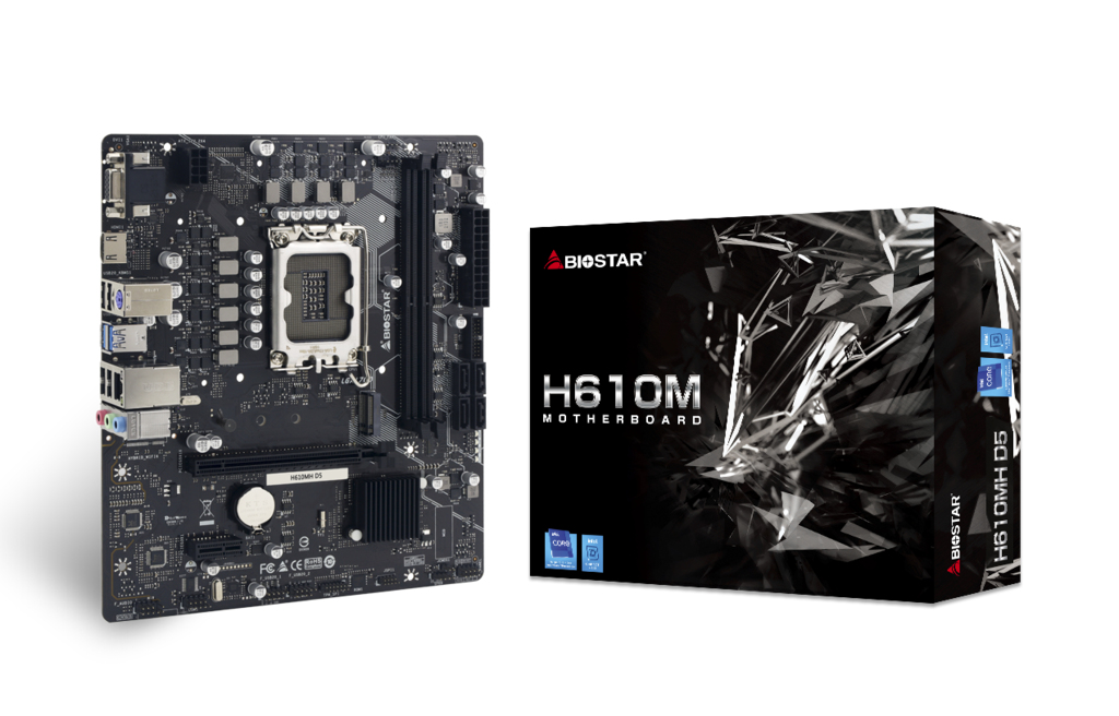 Biostar H610MH D5 - Intel - LGA 1700 - 2xDDR5 DIMM - mATX, Ansicht 4