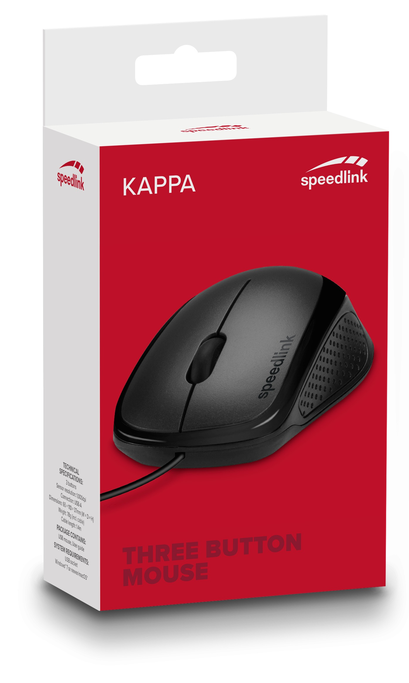 SPEEDLINK KAPPA Mouse - Maus - Für Rechtshänder - Schwarz, Ansicht 3
