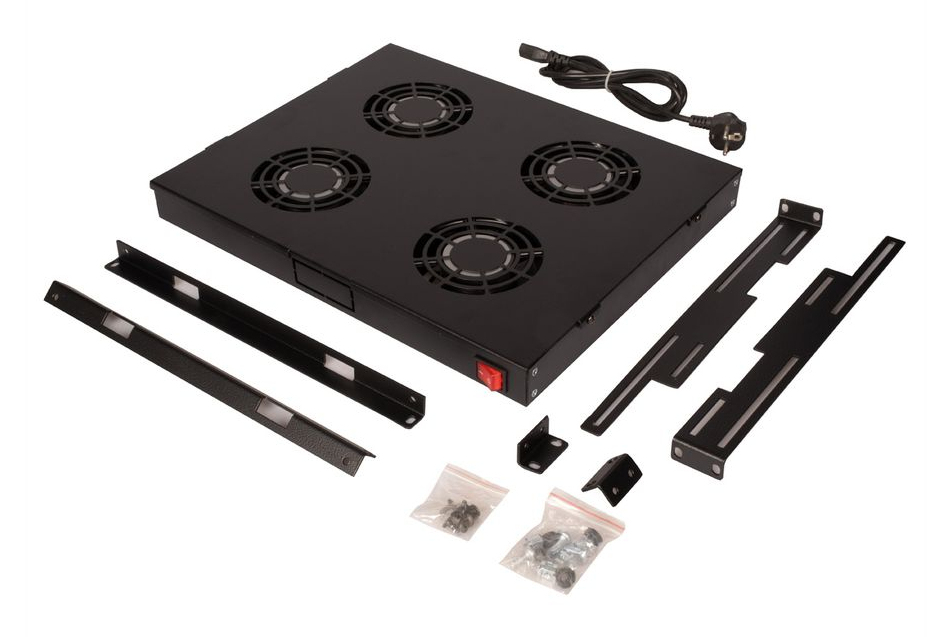 ROLINE Rack - Lüfter Kit - with 4 fans - Jet Black, RAL 9005 - 48.3 cm (19), Ansicht 2