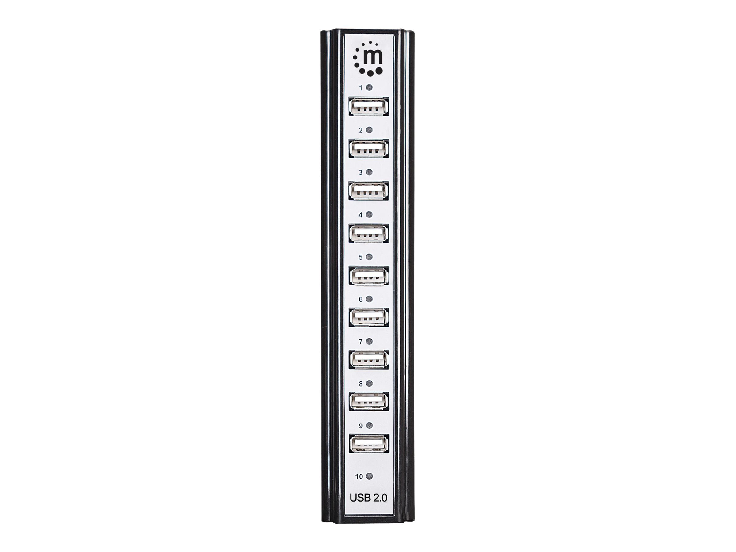 Manhattan USB-A 10-Port Desktop Hub, 10x USB-A Ports, 480 Mbps (USB 2.0), Ansicht 3