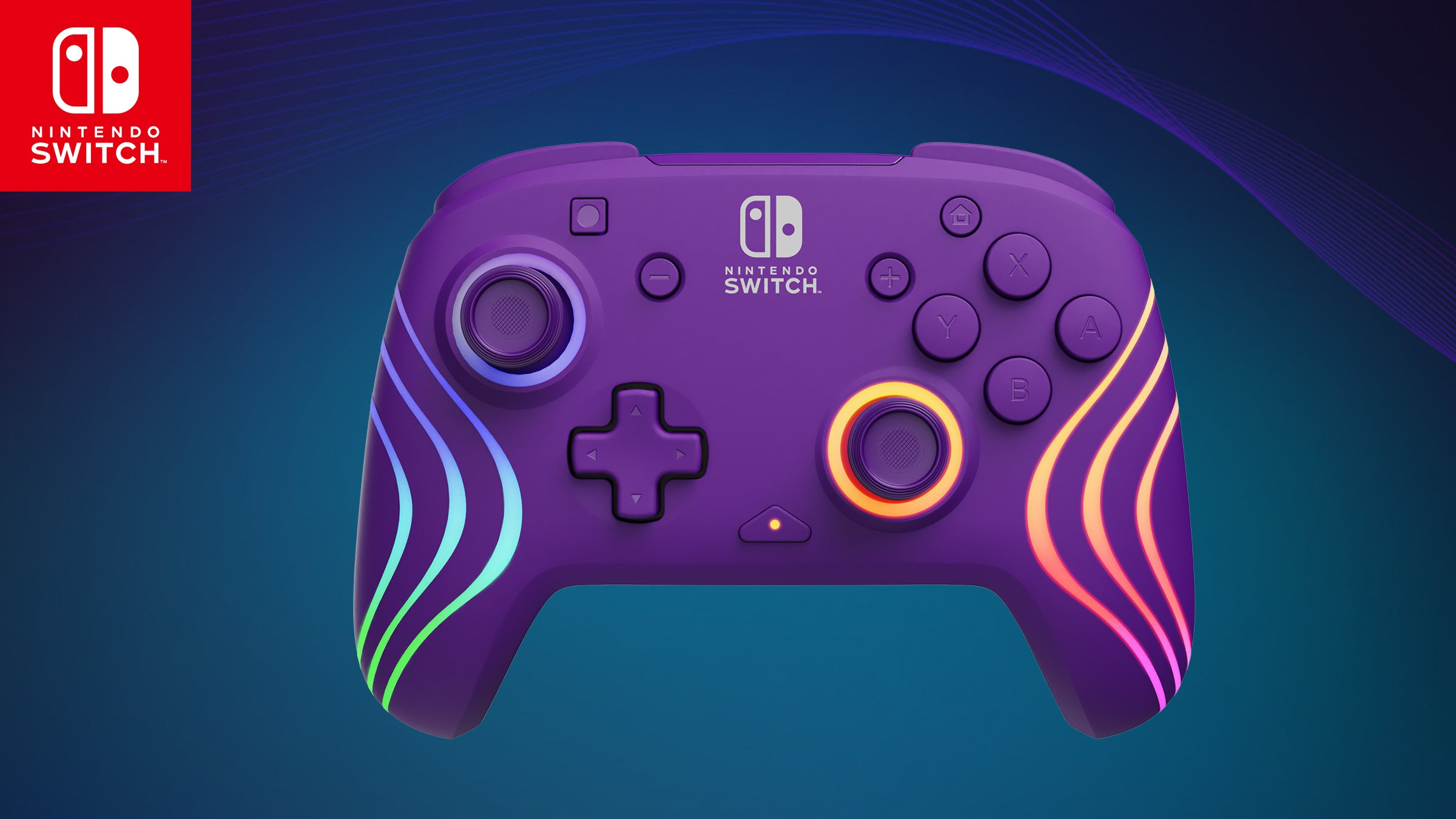 PDP Controller Afterglow Wave wireless purple Switch, Ansicht 2
