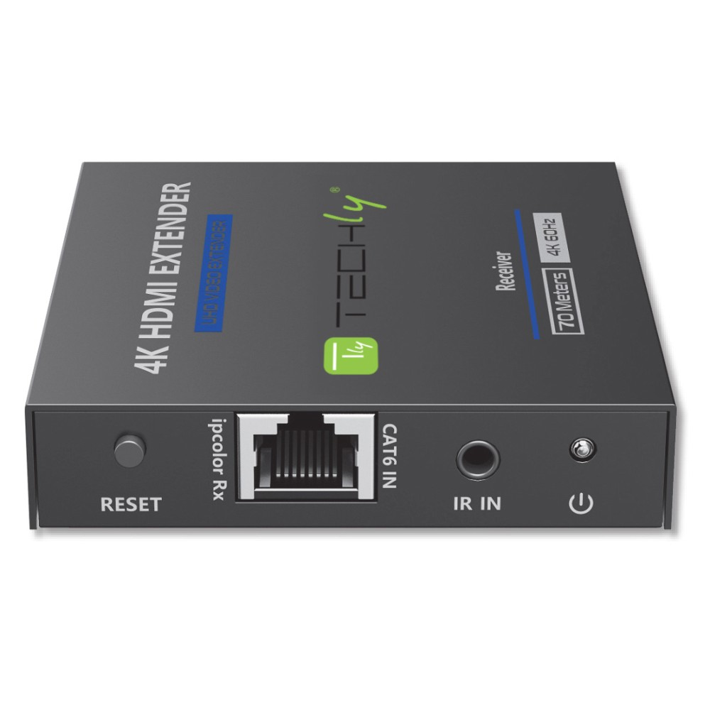 Techly IDATA EXT-565 - 4096 x 2160 Pixel - AV-Sender & -Empfänger - 70 m - Kabelgebunden - Schwarz - HDCP, Ansicht 4