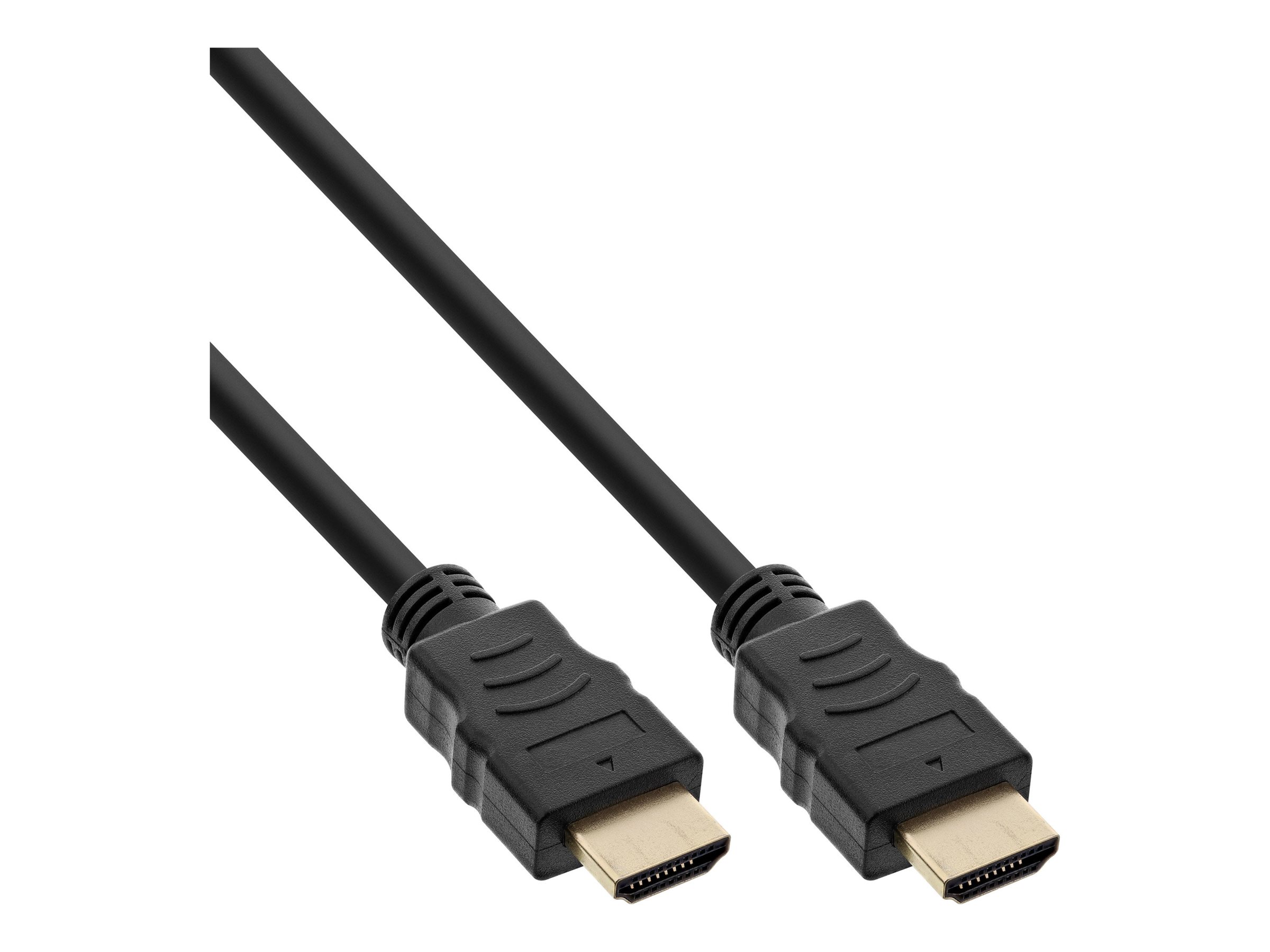InLine HDMI-High Speed Kabel mit Ethernet - Premium - 4K2K - STST - schwarz - 1m
