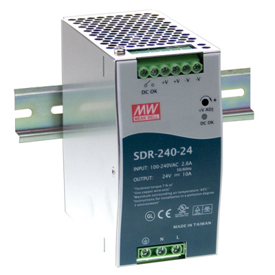 Meanwell Mean Well SDR-240 series SDR-240-24 - Netzteil (DIN-Schienenmontage möglich), Ansicht 2