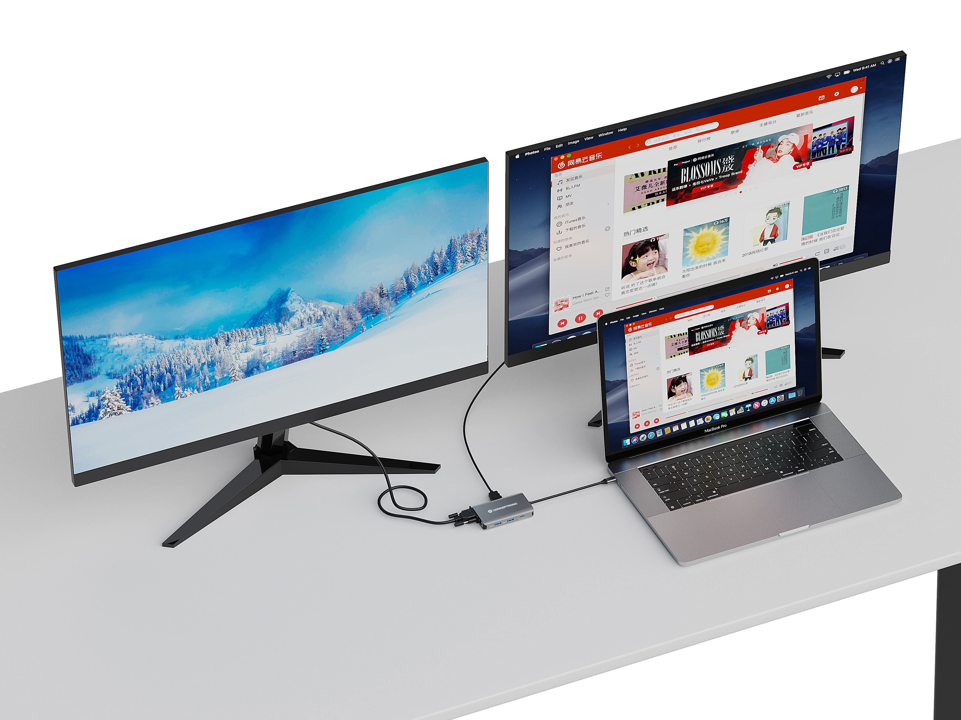 Conceptronic DONN21G - Dockingstation - USB-C 3.2 Gen 1, Ansicht 4