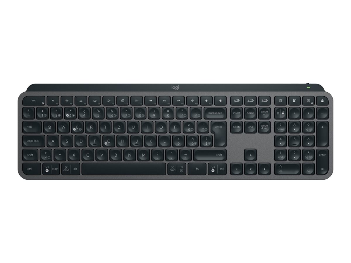 Logitech MX Keys S - Tastatur - hinterleuchtet - kabellos - Bluetooth LE - QWERTY - Nordisch (DänischFinnischNorwegischSchwedisch)