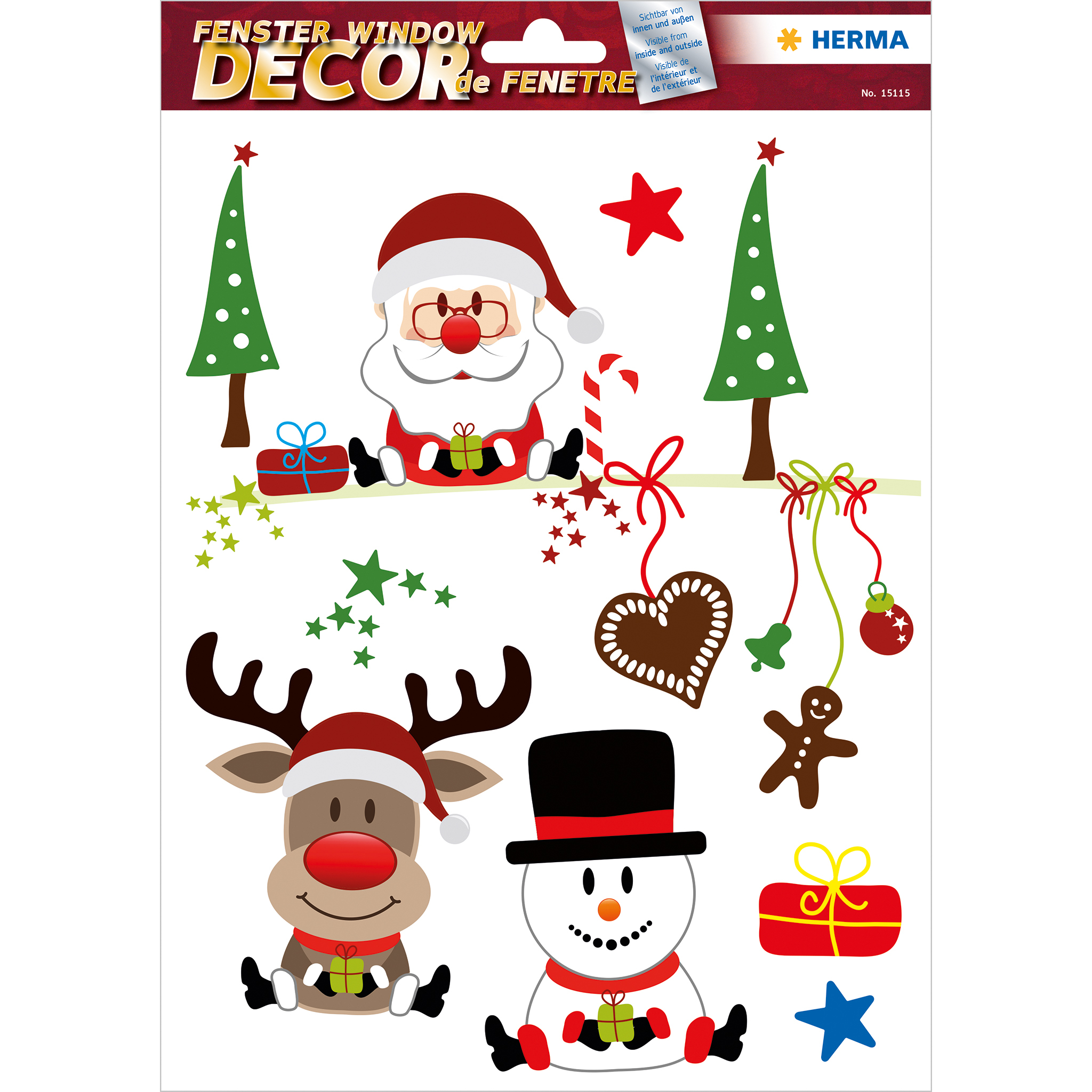 HERMA 15548 - Mehrfarbig - Entfernbar - Fenster - Junge/Mädchen - Weihnachten - Polybag, Ansicht 4
