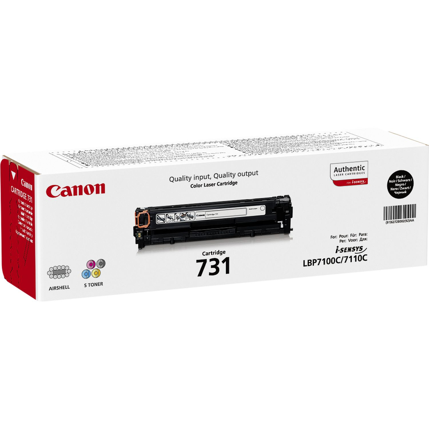 Canon 731 BK - Schwarz - Original - Tonerpatrone, Ansicht 3
