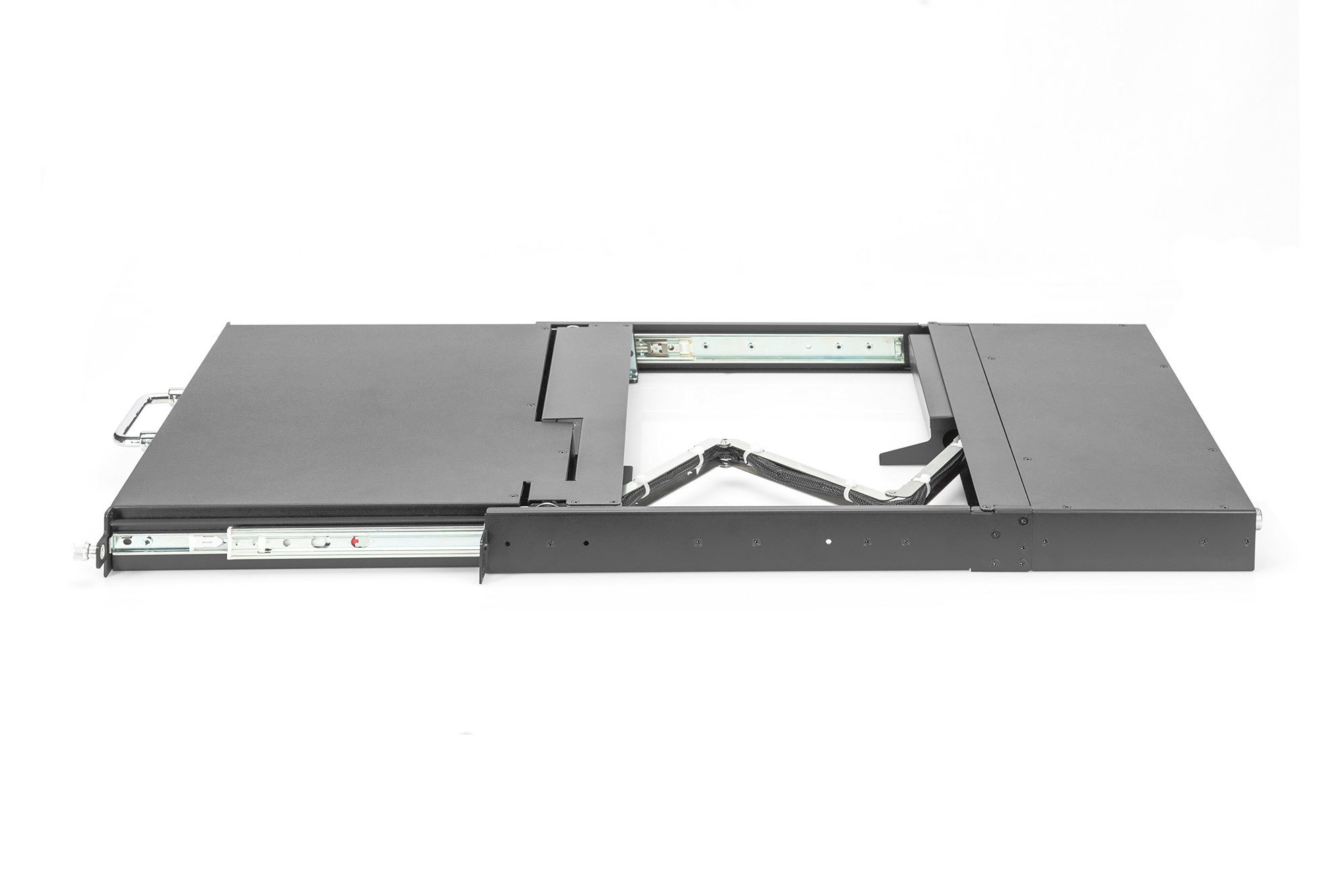 DIGITUS Modulare HD LCD KVM Konsole mit 17 TFT, 8-Port HDMI KVM Anschluss, Touchpad, deutsches Tastaturlayout, Ansicht 2
