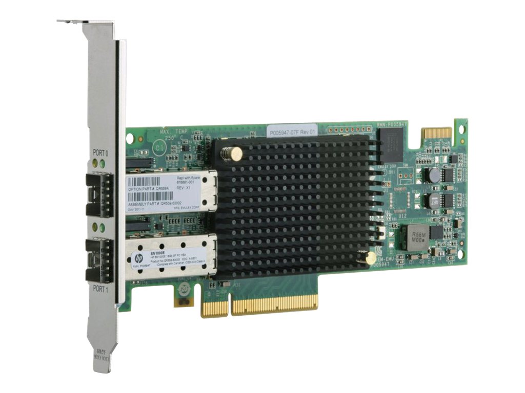 HP 16GB FC HBA 2PT PCI-E ADAPTER - High Profile (QR559A) - REFURB