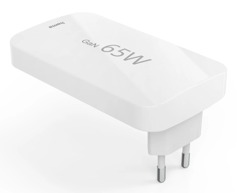 Hama Schnellladegerät 2x USB-C 1x USB-A flaches Mini-Ladegerät PD 65 W - Schnellladegerät, Ansicht 4