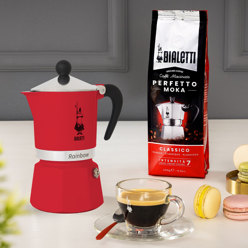 Bialetti Rainbow - Kaffeemaschine - Rot, Ansicht 4