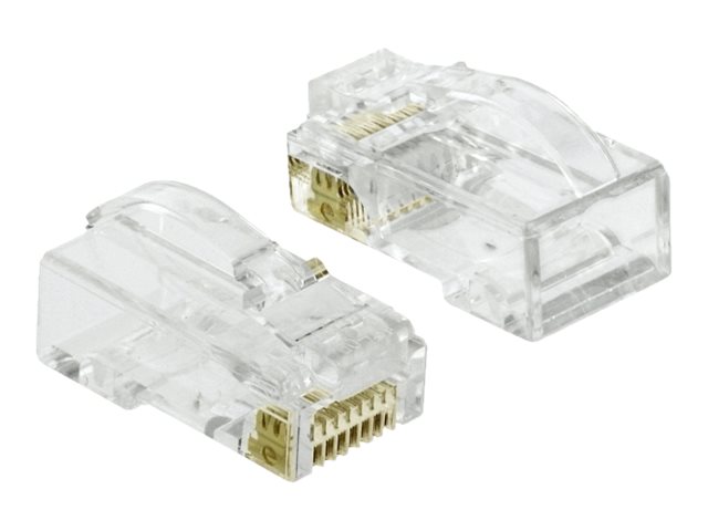 Delock Netzwerkanschluss - RJ-45 (M) - UTP - 5 - 6.5 mm - CAT 6 - durchsichtig (Packung mit 20)