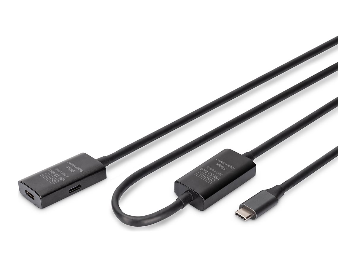 DIGITUS Aktives USB 3.2 Gen1 5G Verlängerungskabel, USB-C - USB-C, 10m