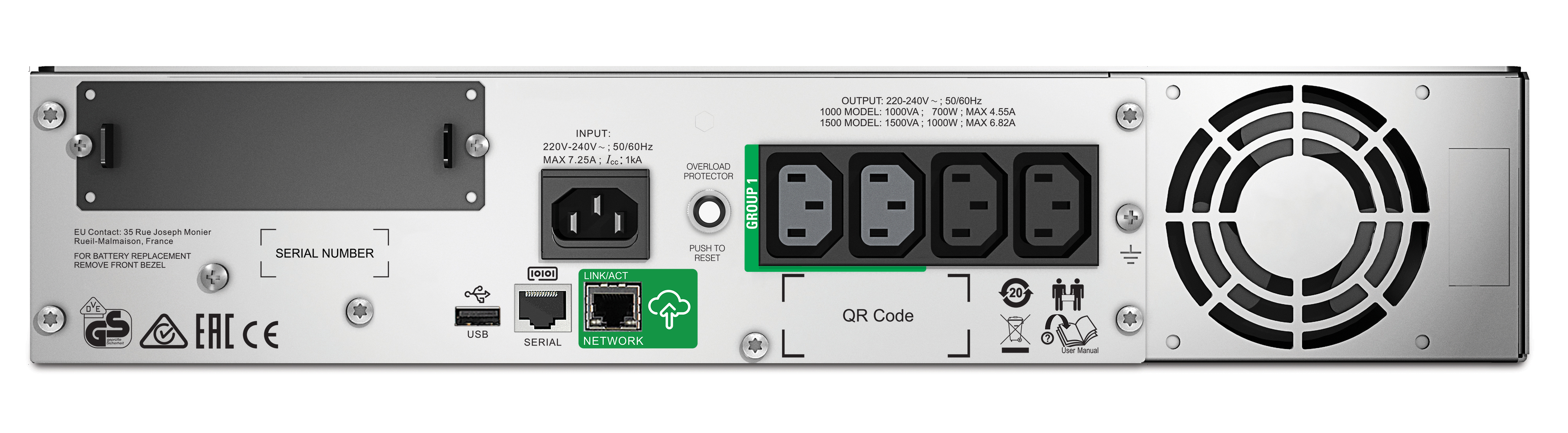 APC Smart-UPS 1000VA LCD RM - USV (Rack - einbaufähig), Ansicht 2