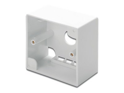 DIGITUS Aufputzrahmen für Keystone Leerdosen 80x80 mm, Deutscher Typ