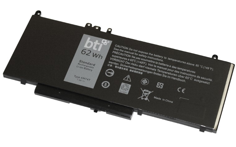 BTI 6MT4T-BTI - Laptop-Batterie (gleichwertig mit: Dell 451-BBTW, Dell 0C1P4, Dell 7V69Y, Dell 451-BBUN, Dell 451-BBUQ, Ansicht 2