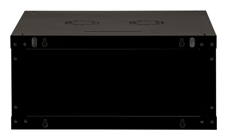 ROLINE Basic Plus - Gehäuse Netzwerkschrank - 600x600 BxT - geeignet für Wandmontage - Jet Black, RAL 9005 - 4U - 19, Ansicht 3
