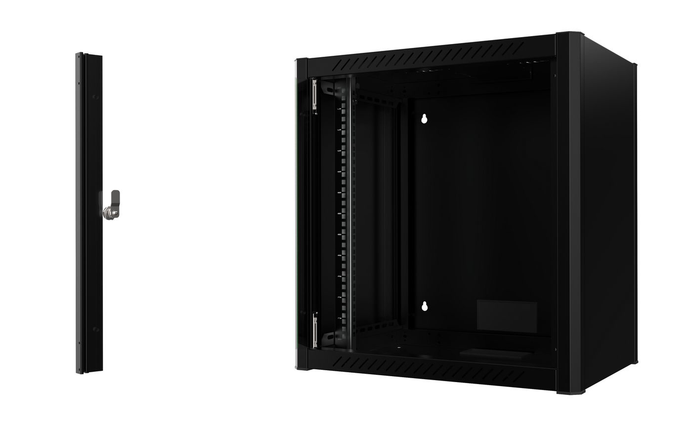 Lanview RWM12U45BL - Wandmontiertes Regal - 12U - 24 kg - Schwarz, Ansicht 2