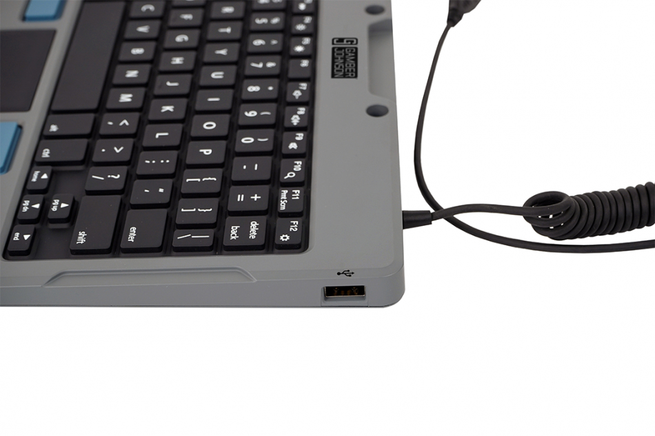 Gamber-Johnson Rugged Lite - Tastatur - mit Touchpad - TL: US, QWERTY, Ansicht 3