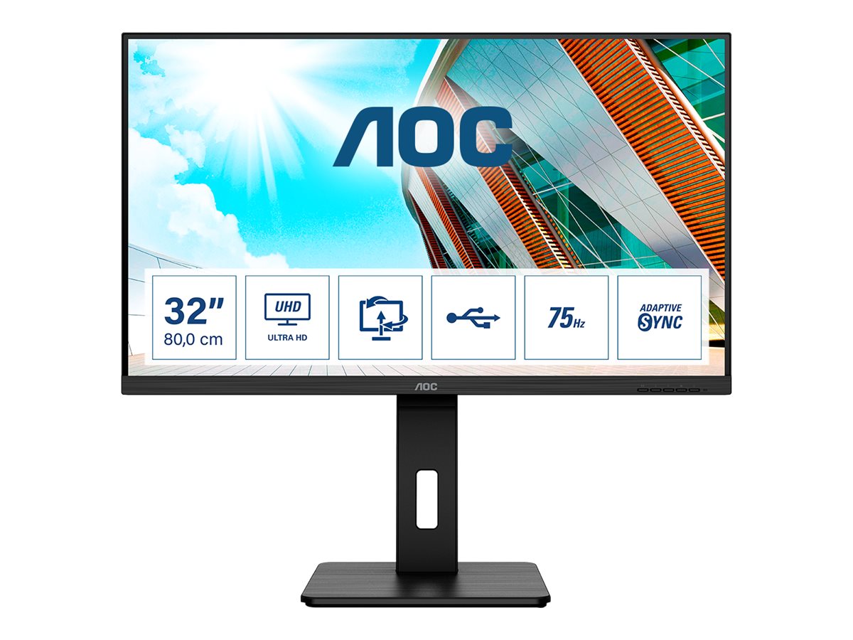 AOC U32P2 - LED-Monitor - 80 cm (31.5&quot;) - 3840 x 2160 4K @ 75 Hz