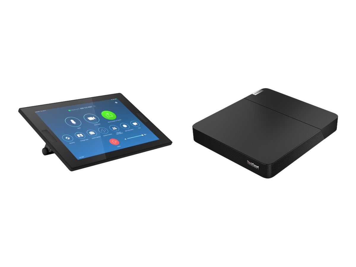 Lenovo ThinkSmart Core - Controller Kit - Kit für Videokonferenzen (Touchscreen-Konsole, Rechensystem) - mit 3 Jahre Lenovo Premier Support + 1 Jahr Wartung - Certified for Zoom Rooms - Raven Black mit roter Unterseite