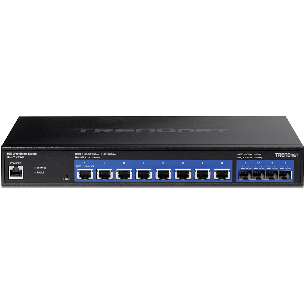TRENDnet TEG 7124WS - Switch - Smart - 8 x 10GBase-T + 4 x 10 Gigabit SFP+, Ansicht 4