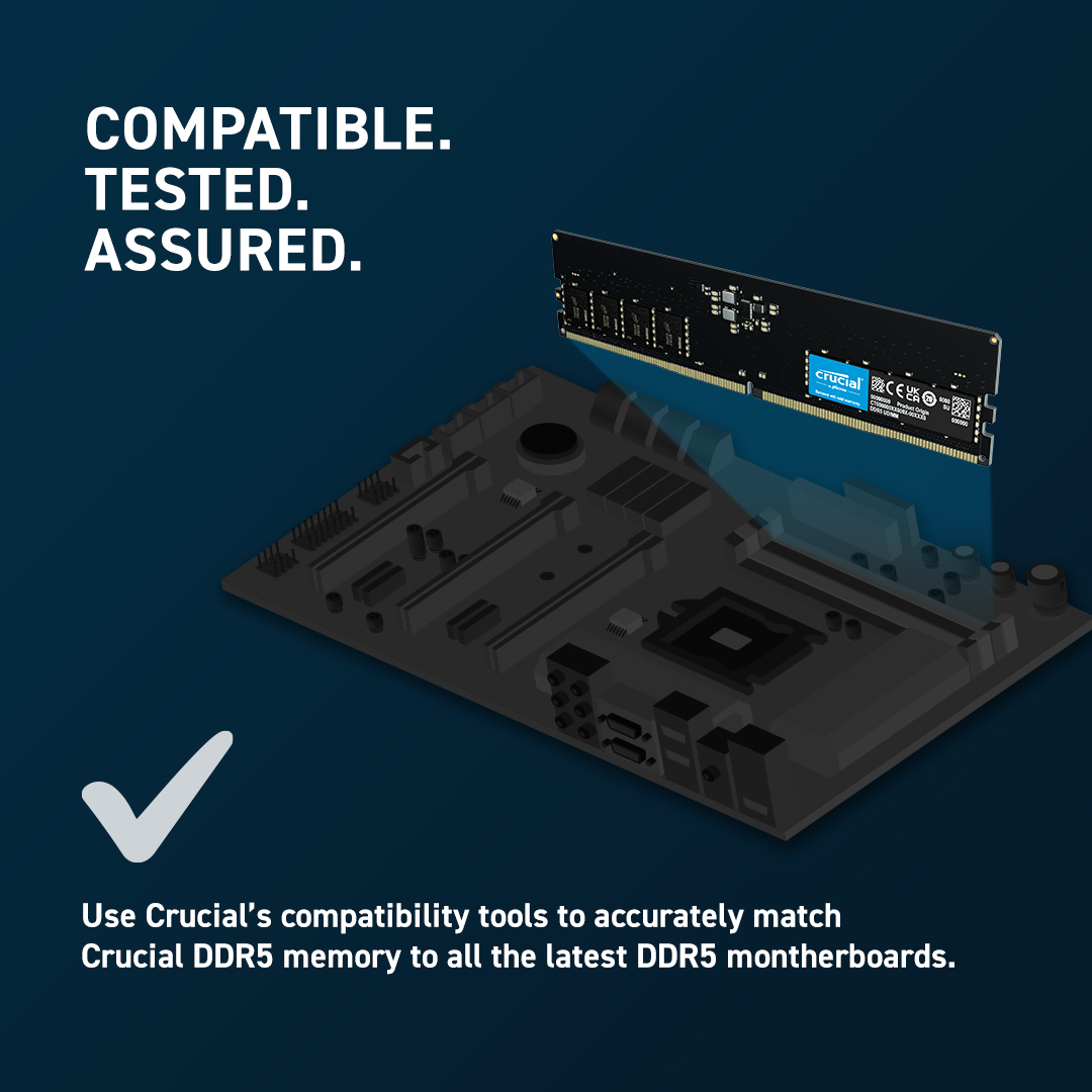Crucial DDR5 - Kit - 32 GB: 2 x 16 GB - DIMM 288-PIN, Ansicht 4
