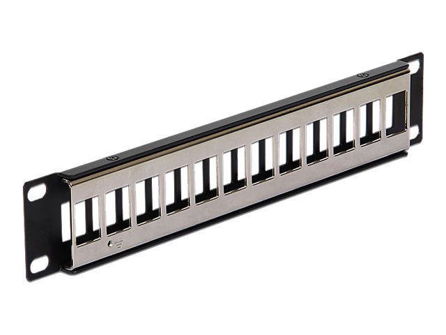 Delock Keystone Patch Panel - Patch Panel - Schwarz - 1U - 25.4 cm (10)