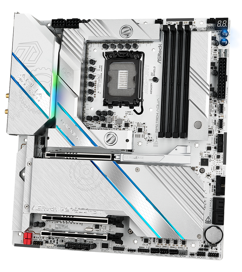 ASRock Z890 TAICHI AQUA - Motherboard - E-ATX - LGA1851-Sockel - Z890 Chipsatz - USB4, USB-C 3.2 Gen2, USB-C 3.2 Gen 1, Ansicht 4