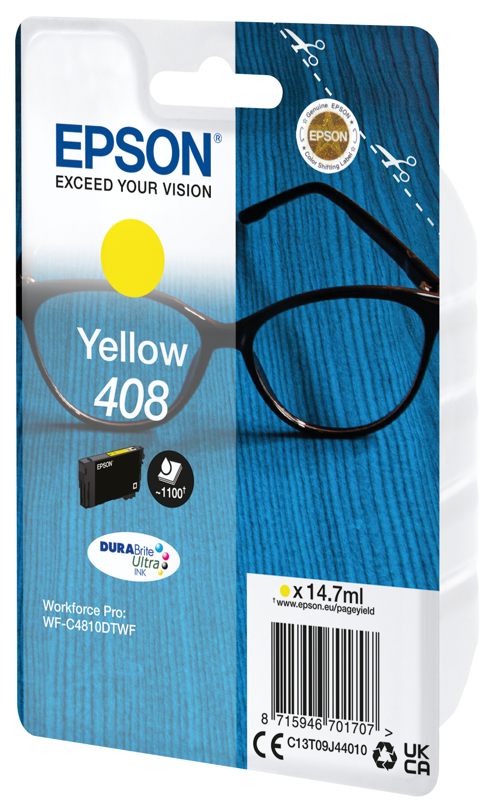 Epson 408 - 14.7 ml - mit hoher Kapazität - Gelb, Ansicht 3