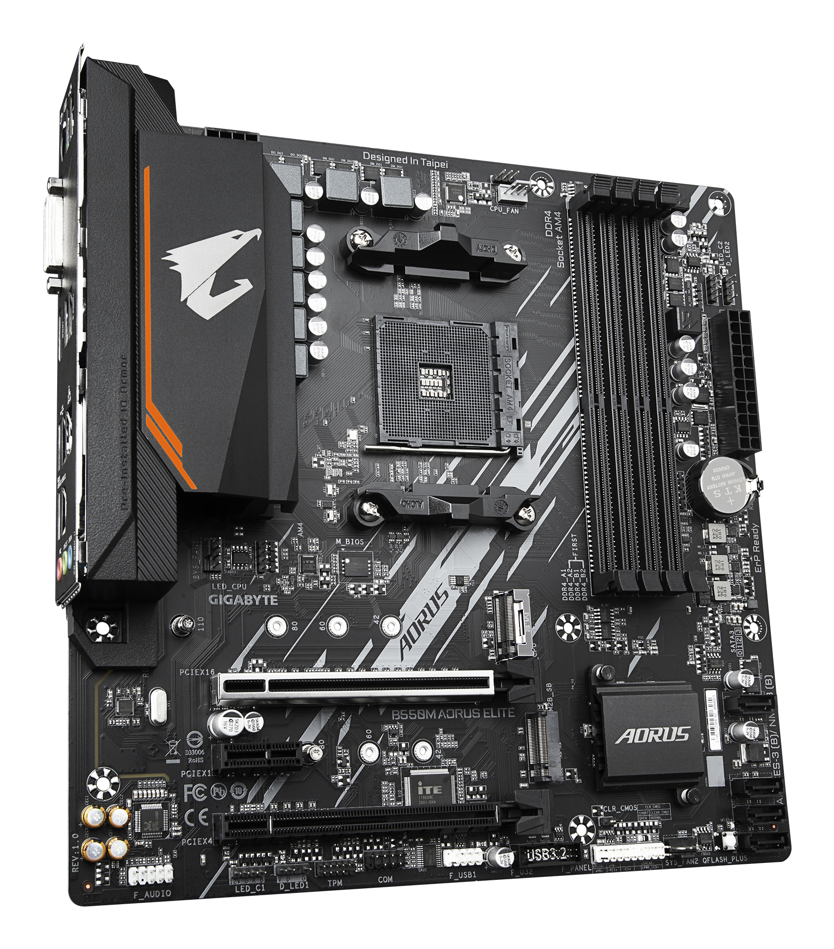 Gigabyte B550M AORUS ELITE - 1.0 - Motherboard - micro ATX - Socket AM4 - AMD B550 Chipsatz, Ansicht 4
