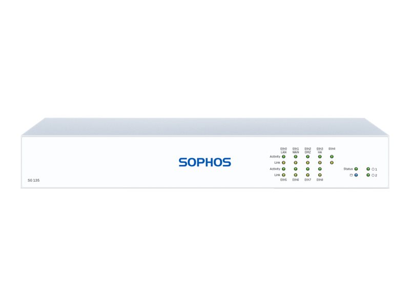 Sophos SG 135 - Rev 3 - Sicherheitsgerät - mit 3 Jahre TotalProtect Plus - GigE - Desktop