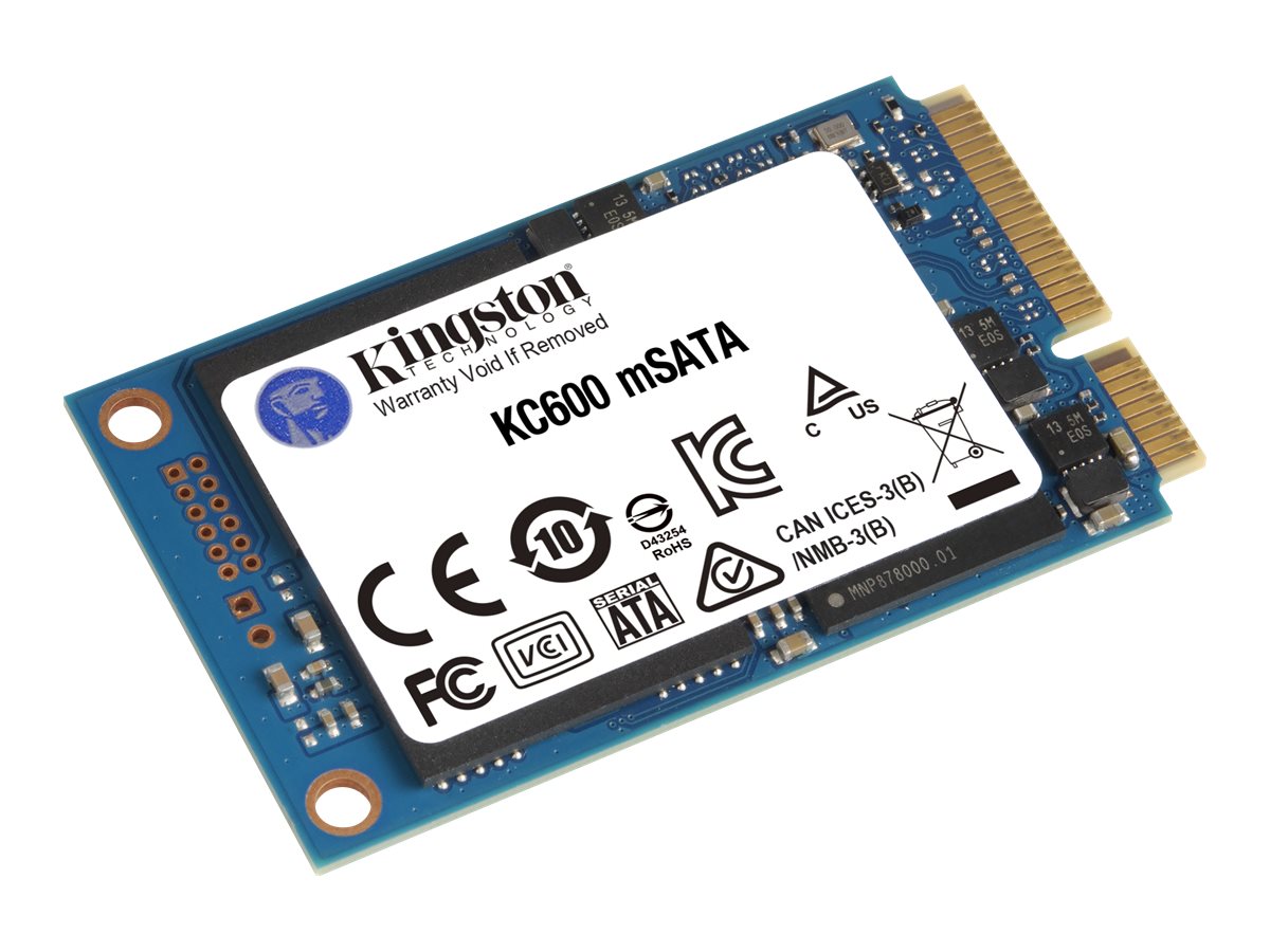 Kingston KC600 - SSD - verschlüsselt - 512 GB - intern - mSATA - SATA 6Gb/s - 256-Bit-AES - Self-Encrypting Drive (SED), Ansicht 4